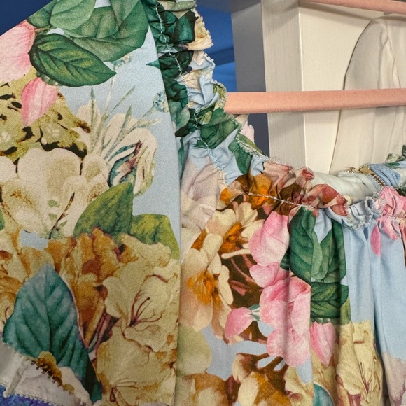 🩵🩷CARA CARA 🩷🩵 Marta Floral Midi Dress size 0 / $595 retail - Picture 7 of 14